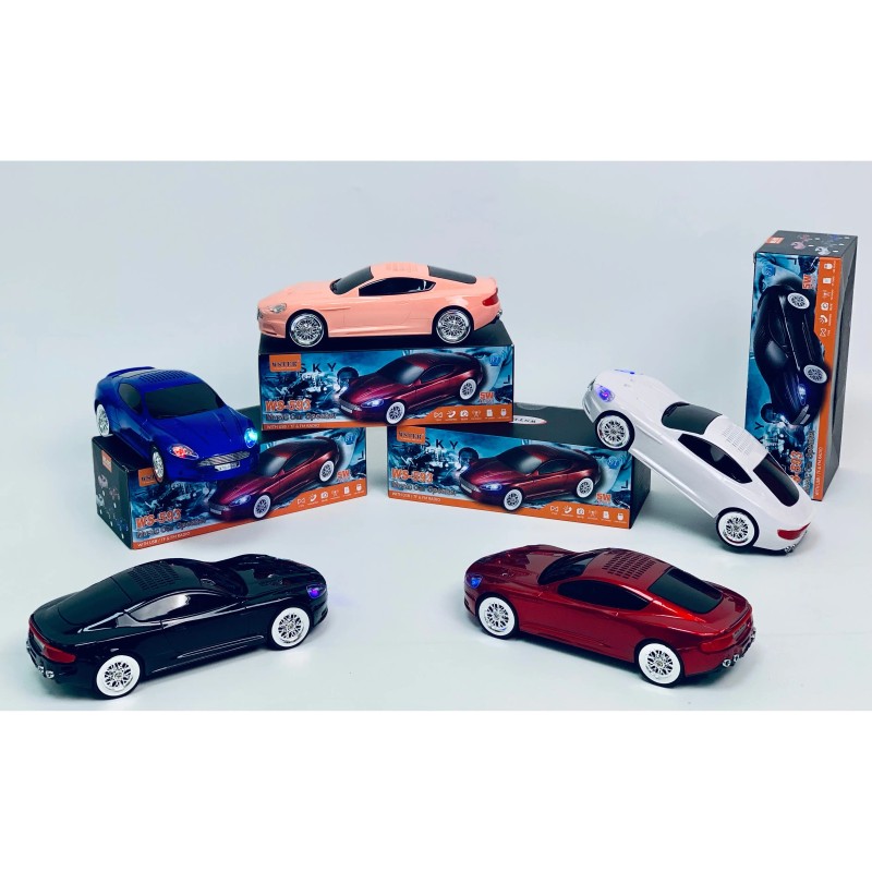 Red Car Design for V5.0 Speaker WS593 Plastic Wireless Portable