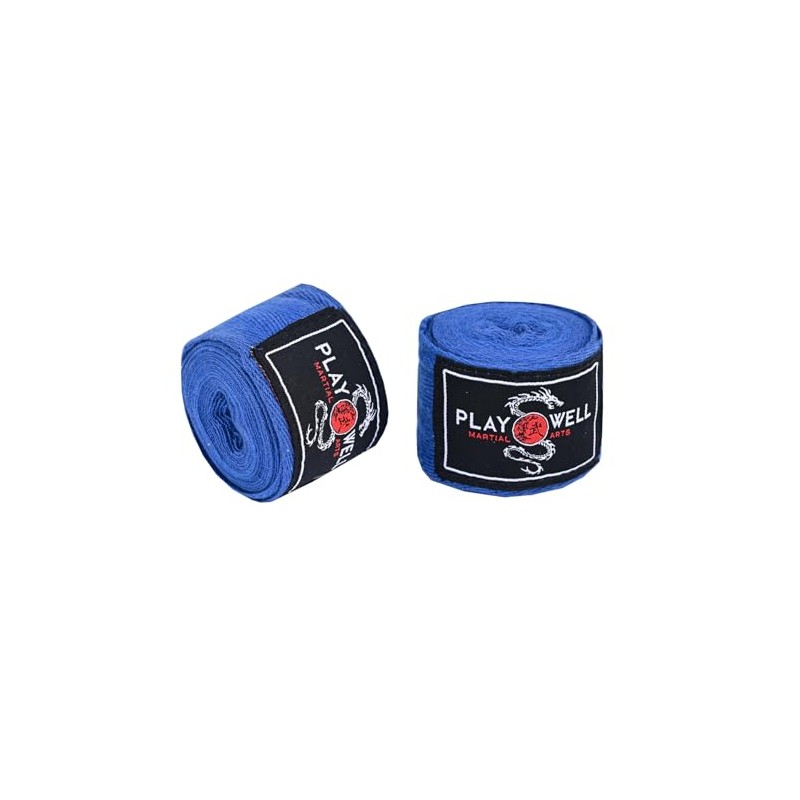 Playwell Marttial Arts 2.5m Blue Kids Boxing Hand Wraps (Pair)