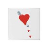'Red Heart and Silver Arrow' 108mm Square Ceramic Tile (TD00024512)