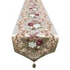 MAGILONA Home Tablecover Decorative Luxurious Cotton Linen Embroidered 3D Floral