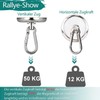 FPMYB Pack of 4 Magnetic Hooks, Extra Strong, 42 mm