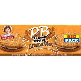 Little Debbies Peanut Butter Creme Cookies, 12-Count Pack, 2.5-Inch Diameter