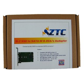 ZTC Thunder Board M.2 (NGFF) SSD to SATA III Board Adapter. Multi Size Fit with High Speed 6.0GB/s. Model ZTC-AD001