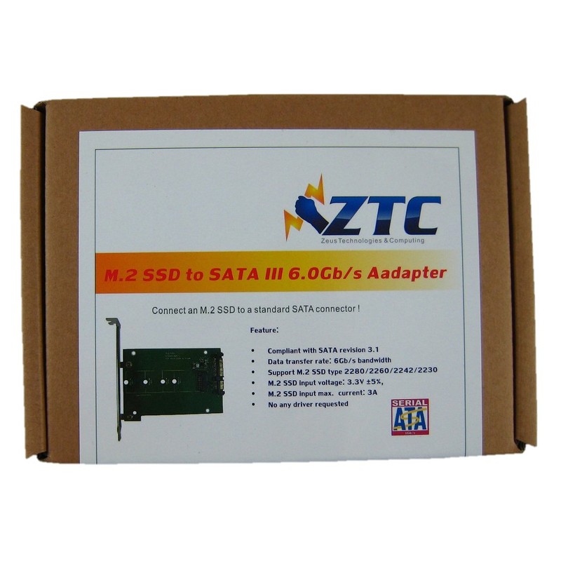 ZTC Thunder Board M.2 (NGFF) SSD to SATA III Board