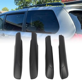 L2R for Toyota Sienna 2011-2020 Car Roof Rails Rack Leg Cover End Cap Protector Cover Matte Black Exterior Accessories 4PCS