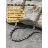 3mm Stainless Steel Rope Chain Men Cord Necklace