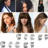 20 PCS Silver Hair Jewelry for Braids Crystal Rhinestone Dreadlock