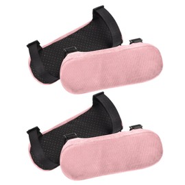 PATIKIL Office Chair Arm Pads, 4 Pcs Office Chair Arm Cover Soft Office Chair Armrest Pads Memory Foam Cotton Removable Washable for Desk Computer Gaming, Pink
