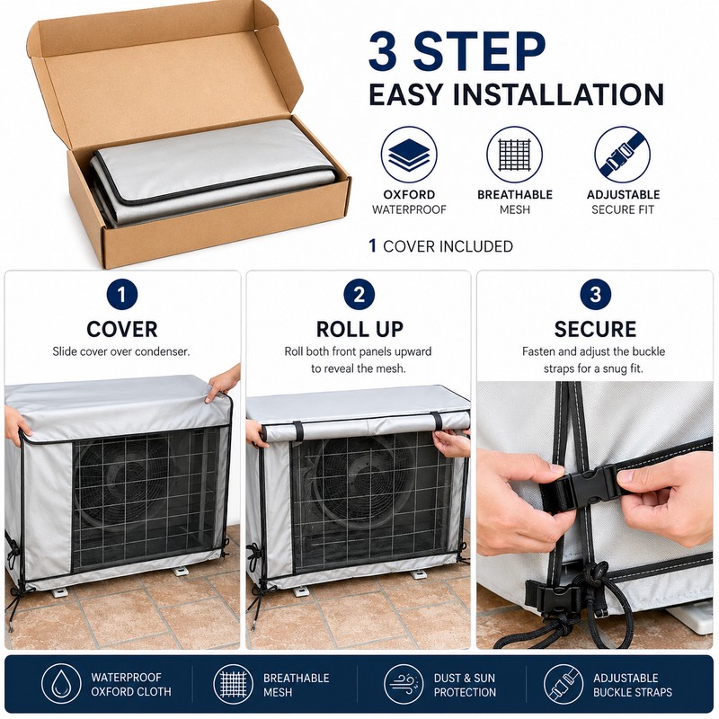 Outdoor Air Conditioner Cover Waterproof Dust Rain Case