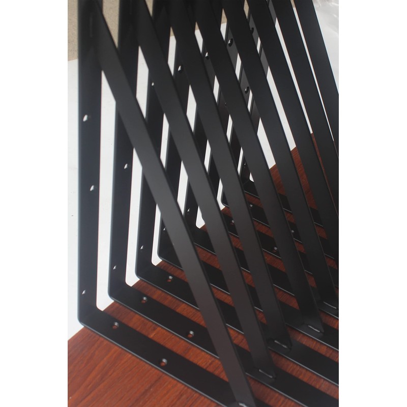 8 Pack L16" x H 10" Black Heavy Duty Shelf