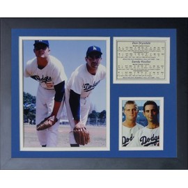 Legends Never Die "Don Drysdale and Sandy Koufax Framed Photo Collage, 11 x 14-Inch