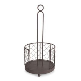 DII Vintage Metal Chicken Wire Paper Towel Holder Stand for Kitchen and Pantry, Rustic