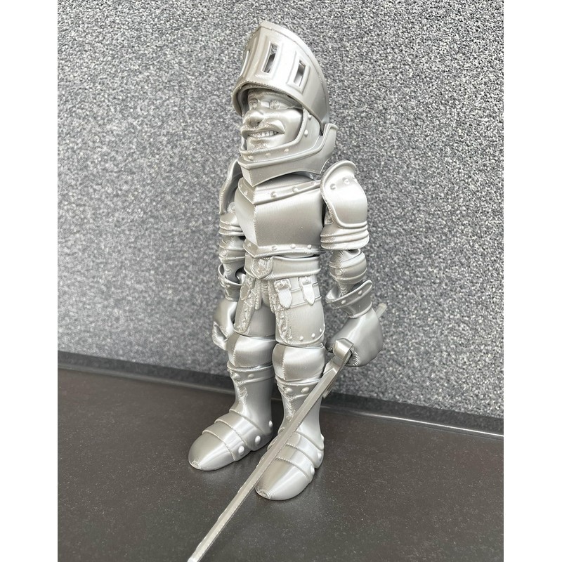 Whattiho 3D Printed Knight Action Figure - 6.5'' Tall Articulated