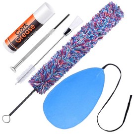 Flute Care Cleaner Kit with Cork Grease,Multifunctional Cleaning Brush, Cotton Cleaning Brush, Swab and Screw, Niantime Flute Cleaning Kit for Base Maintenance