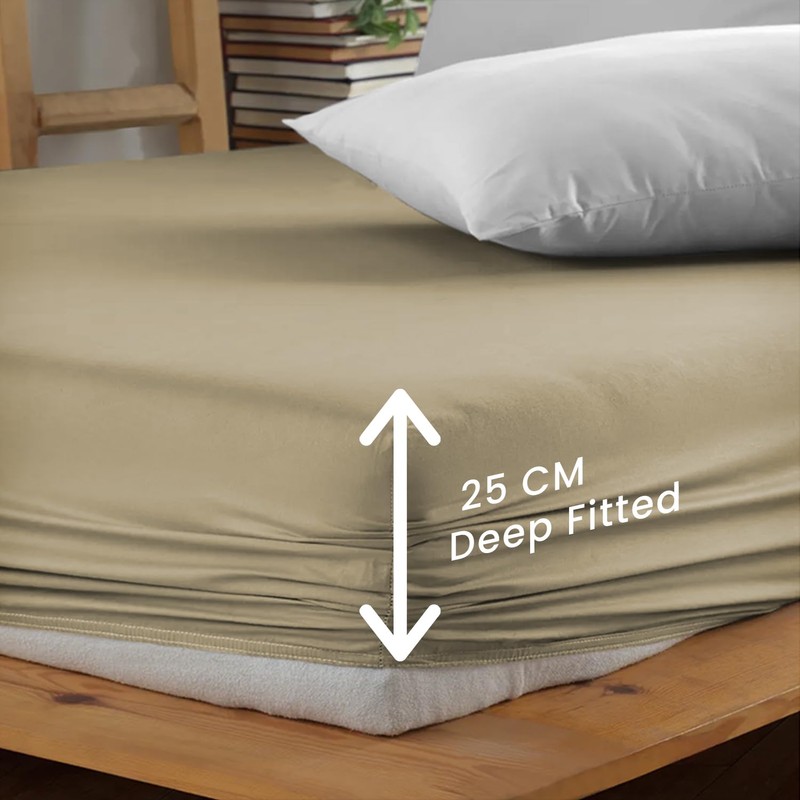 NAFAY LIVING Fitted sheet-Plain Dyed Ultra Soft Microfiber Bedding Sheet