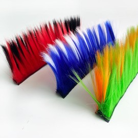 3T-SISTER Mohawk Wig for Motorcycle Bicycle Ski Snowboard Helmet - Adhesive Hair for Skinhead Costumes Cosplay - Rainbow Color (Blue and White) - Helmet Not Included