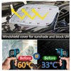 Laihur Car Windscreen Cover, Windscreen Sun Shade, 9 Magnet, Block