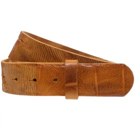 Luca Kayz Cocco Blade Women's Leather Belt Without Interchangeable Buckle Corn 4 cm Brown Waist 80 cm, brown