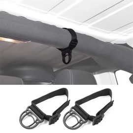 Hanger Hooks for Roll Bars, Set of 2, Car Storage Hooks, Hanging, Increases Storage Capacity, Convenient Goods (Black)