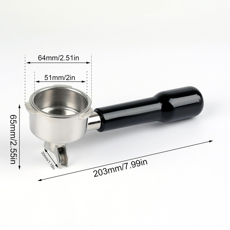 CAPFEI 51mm Portafilter 2 Spouts Compatible With Gevi/CASABREWS Espresso Machine