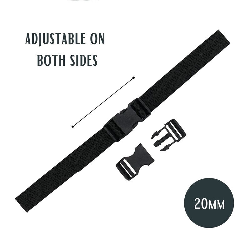 Plastic Side Release Buckle Clip for Luggage, Rucksack/Back Pack, Webbing