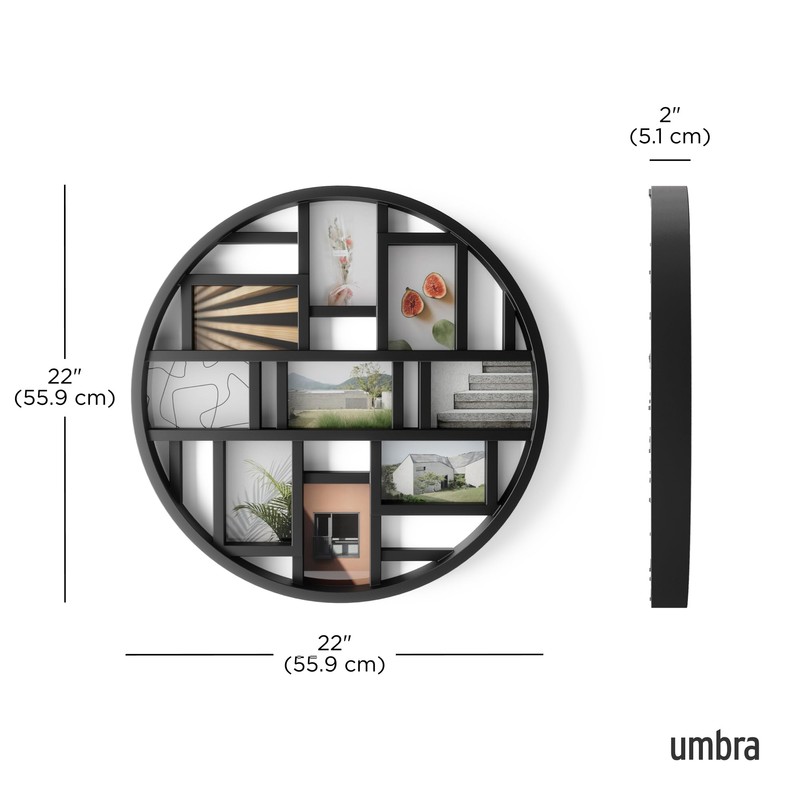 Umbra Luna Collage Picture Frame Holds Nine 4x6 Photos, Large