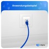 hb-digital 1-Port CAT 7 Network Socket Flush-Mounted RAL9003 + 1x