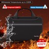 Tamfile Fireproof Accordion File Organizer with Handle, 13 Pocket Transparent