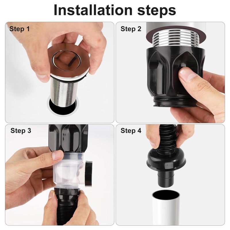 BDHYYM Siphon Sink Drain Pipe, Drain Fitting, Sink, Flexible Drain
