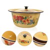 Zerodeko Retro Enamel Bowl Vintage Kitchen Basin Household Enamelware with