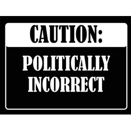 Caution Politically Incorrect Funny NOK Decal Vinyl Sticker |Cars Trucks Vans Walls Laptop|White|5.5 x 4.0 in|NOK837