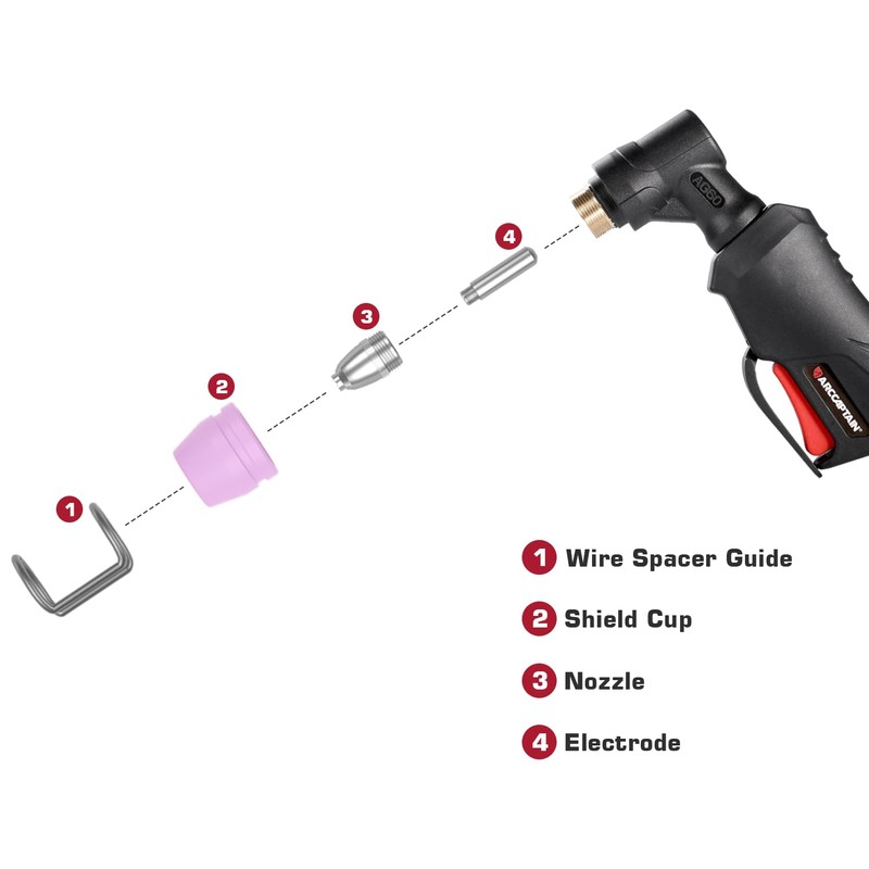 ARCCAPTAIN Plasma Cutting Torch, AG60 Plasma Torch 4 M Cable
