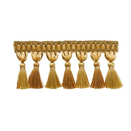 10cm (4") Long Noblesse Collection Elegant Tassel Fringe Trim (Style# TFH4) Canary Gold Gold Multicolor #4875 (Dark Gold, Yellow Gold) 4.5m (5 yards/15 ft) Value Pack