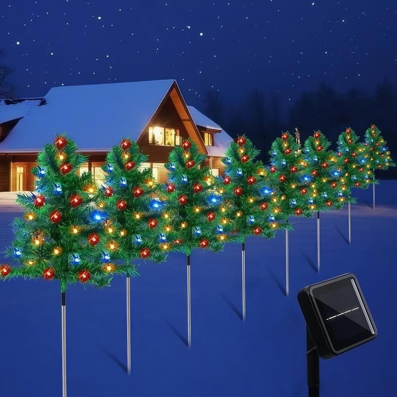 Solar Christmas Tree Lights (4 Set) – 80 Multicolor Strawberry