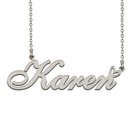 Heart Name Necklace for Women Silver Karen Ideal
