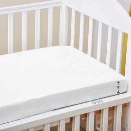 Pizuna 100% Cotton Fitted Cot Sheets White, 400 Thread Count Long Staple Cotton Fitted Cot Sheets 140 x 70 cm, Sateen Weave 15 cm Deep Fitted Sheets 1 PC White