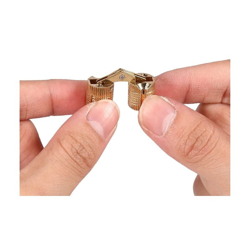 Hsthe Sea 4 Pcs Brass Hidden Concealed Hinge Invisible Barrel