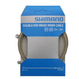 Shimano Y80098410 Steel Brake Inner Cable, 0.06 inches (1.6 mm) x 80.7 inches (2050 mm), 10 Pack, Double-End Type