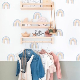 Colorful Rainbow Wall Decals,Rainbow Wall Stickers for Girls Kids Bedroom Decorations,Window Decal for Kids Bedrooms, Nursery, Baby Room, Play Room, Removable Vinyl Stickers DIY Art Wall Decors…