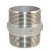 Megairon 2" x 2" NPT Male Threaded Hex Nipple,Stainless Steel