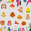240Pcs Turkey Pumpkin Squirrel Maple Leaf Sticky Notes, Thanksgiving Sticky