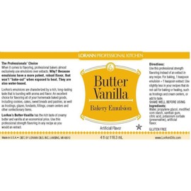 LorAnn Butter Vanilla Bakery Emulsion, 1 Gallon