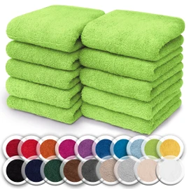 NatureMark Pack of 10 Face Cloths 100 % Cotton Terry Cloth Soap Cloths Size 30 x 30 cm Terry Cloth Flannels in Pack of 10