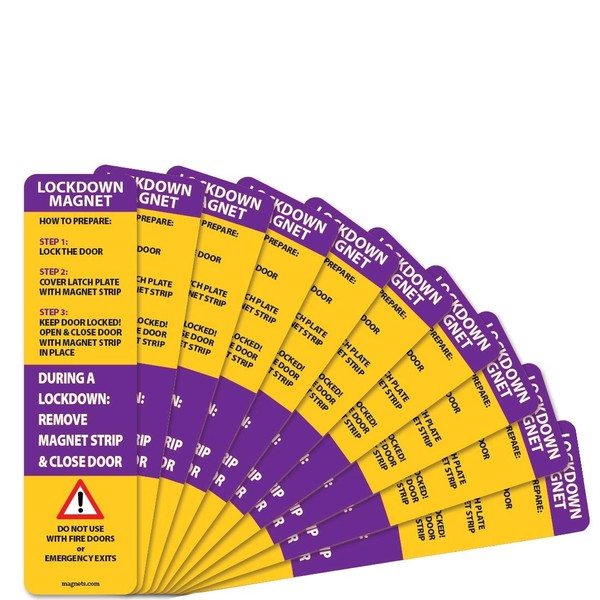 New and Improved! Magnetic Strips for School Lockdowns -Durable 30mil