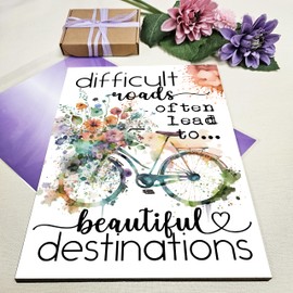 Motivational Wall Art Sign Plaque Inspire Every Day Vibrant Print A4 Wooden Home Décor Uplifting Decoration