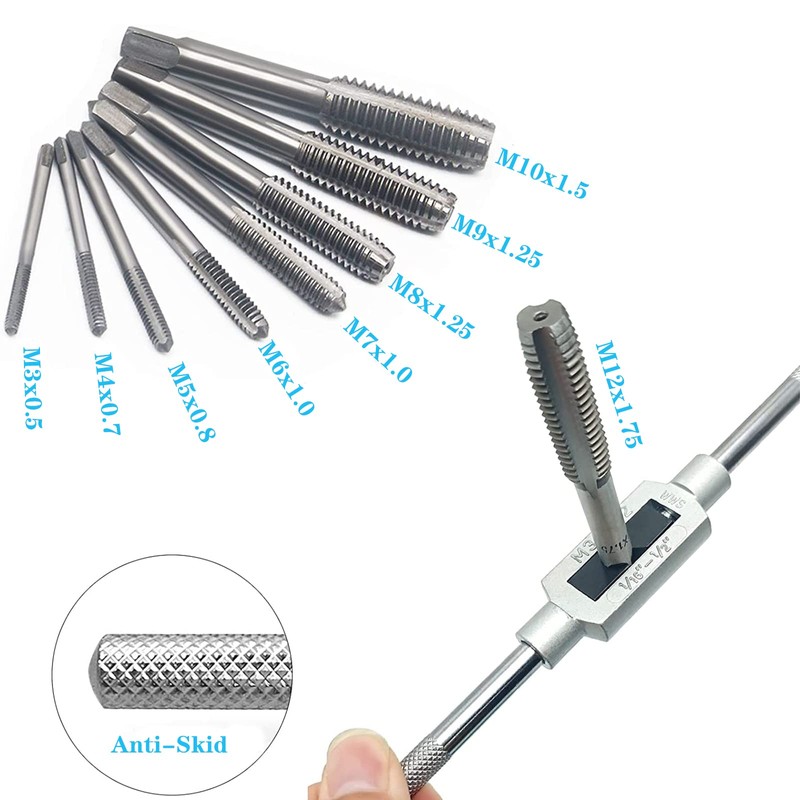 Yuentoen 20-Piece Thread Cutter Set, Alloy Steel Thread Cutting Set,