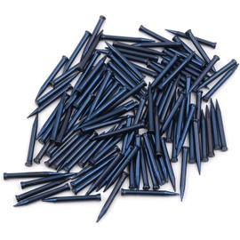 Design61 100 x Steel Pins Skirting Board Pins Nail 1.4 x 25 mm Flat Head Countersunk Blue