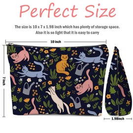 XFN Cat Lover Gifts Makeup Bag, Cat Themed Gifts for Cats Owner Women Girls Daughter Best Friend Sisters Friendship Graduation Birthday, Cats Cosmetic Bag Travel Pouch -3