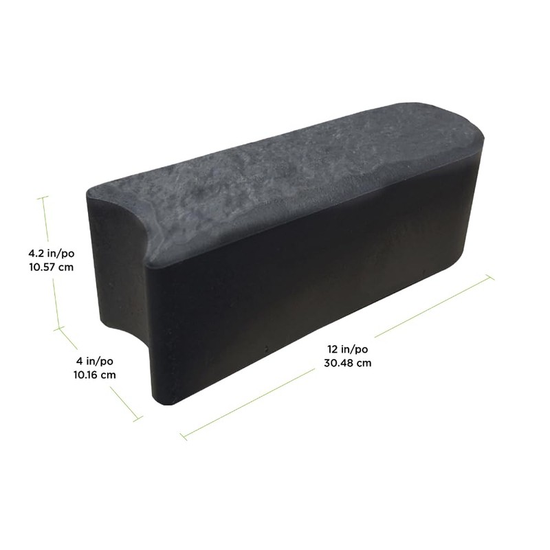 Garden Central 12-Pack 12”x4” Fake Stomp Rubber Edge Stone, Grey