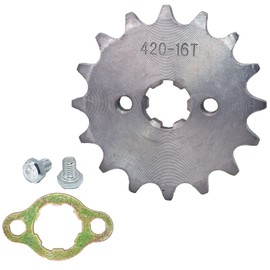 Motorcycle 420-16T-17mm Front Sprocket Fits for 50cc 70cc 90cc 110cc 125cc 140cc 160cc Dirt Pit Bike Mini Bike ATV Quad Wheeler Moped